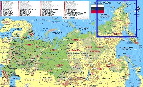 Administratives carte de Russie en allemand