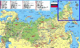 Administratives carte de Russie en allemand