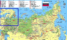 Administratives carte de Russie en allemand