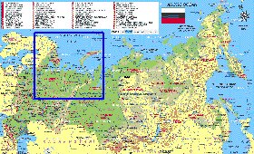 Administratives carte de Russie en allemand