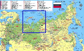 Administratives carte de Russie en allemand