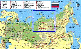 Administratives carte de Russie en allemand