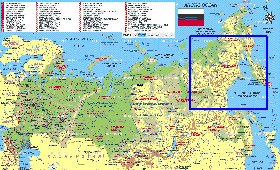 Administratives carte de Russie en allemand