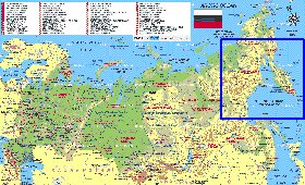 Administratives carte de Russie en allemand