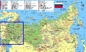 Administratives carte de Russie en allemand