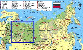 Administratives carte de Russie en allemand