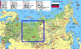 Administratives carte de Russie en allemand