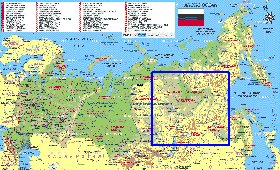 Administratives carte de Russie en allemand