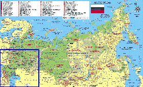 Administratives carte de Russie en allemand