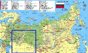 Administratives carte de Russie en allemand