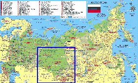 Administrativa mapa de Russia em alemao