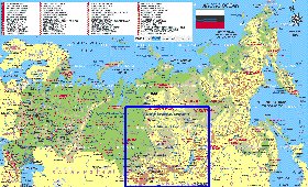 Administratives carte de Russie en allemand