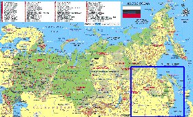 Administratives carte de Russie en allemand