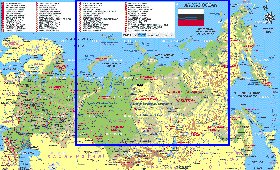 Administrativa mapa de Russia em alemao