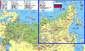 Administrativa mapa de Russia em alemao