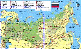 Administratives carte de Russie en allemand