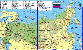 Administratives carte de Russie en allemand