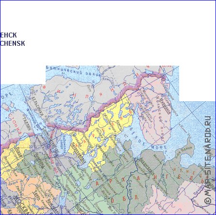 Administratives carte de Russie