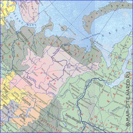 Administratives carte de Russie