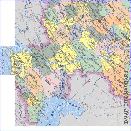 Administratives carte de Russie