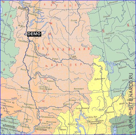 Administratives carte de Russie