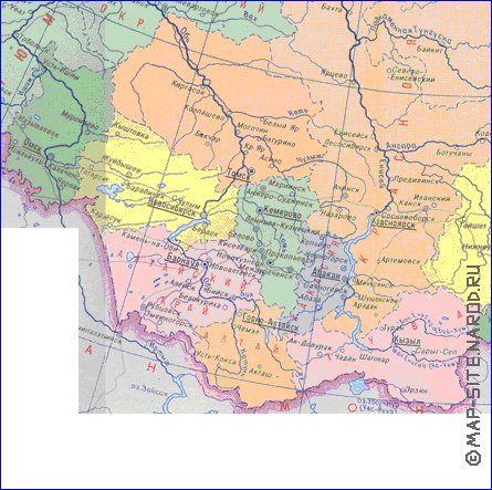 Administratives carte de Russie