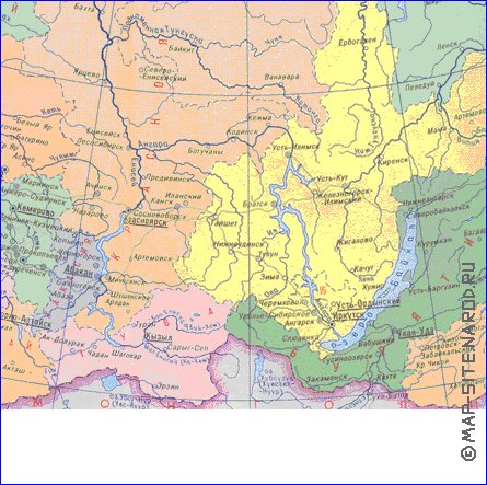 Administratives carte de Russie