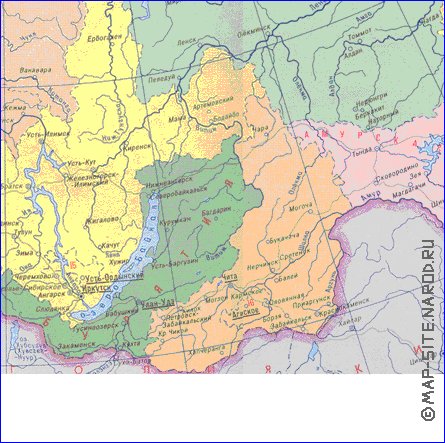 Administratives carte de Russie