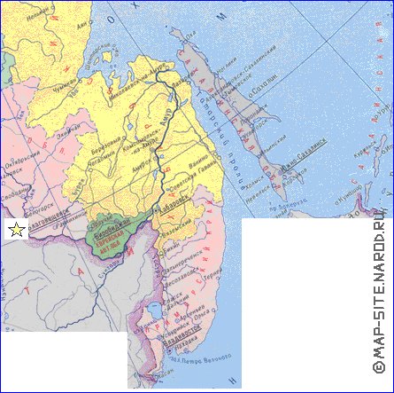 Administratives carte de Russie