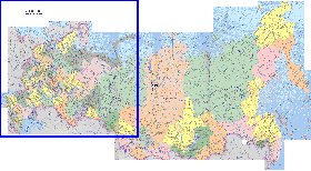 Administratives carte de Russie