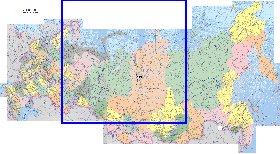 Administratives carte de Russie