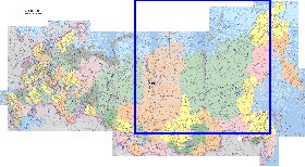 Administratives carte de Russie