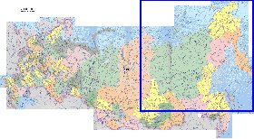 Administratives carte de Russie