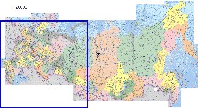 Administratives carte de Russie