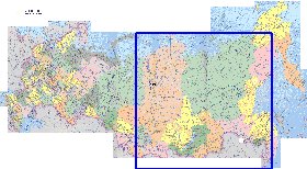 Administratives carte de Russie