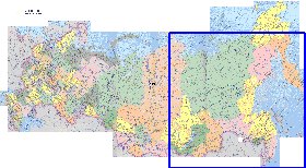 Administratives carte de Russie