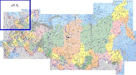 Administratives carte de Russie