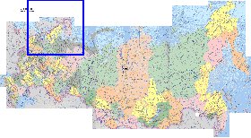 Administratives carte de Russie