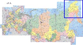 Administratives carte de Russie