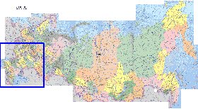 Administratives carte de Russie