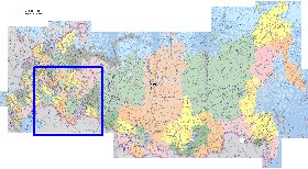 Administratives carte de Russie