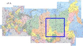 Administratives carte de Russie