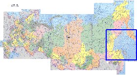 Administratives carte de Russie