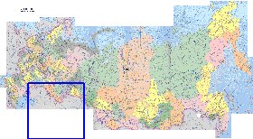 Administrativa mapa de Russia