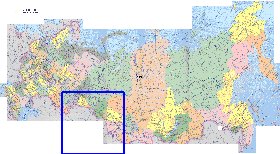 Administratives carte de Russie