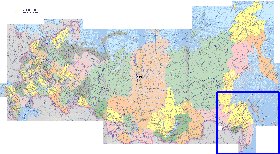 Administratives carte de Russie