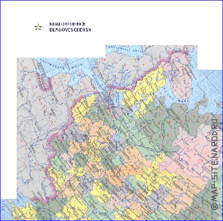 Administratives carte de Russie