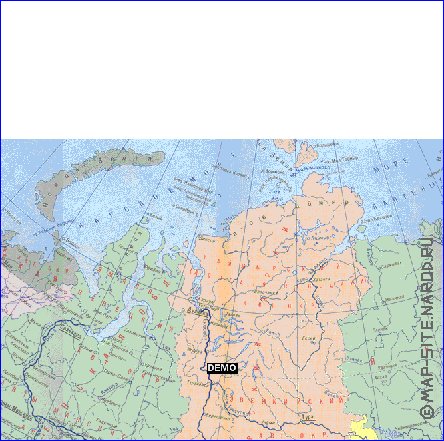 Administratives carte de Russie