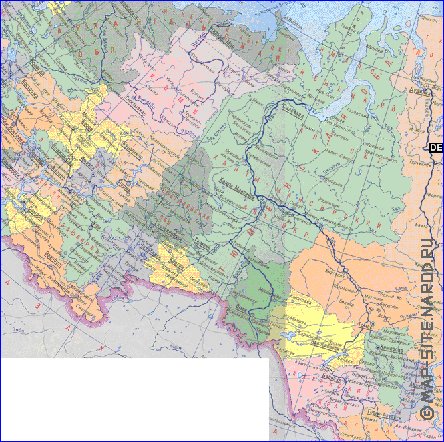 Administratives carte de Russie