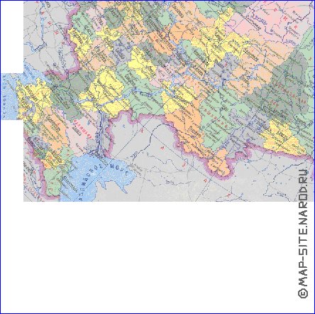 Administratives carte de Russie